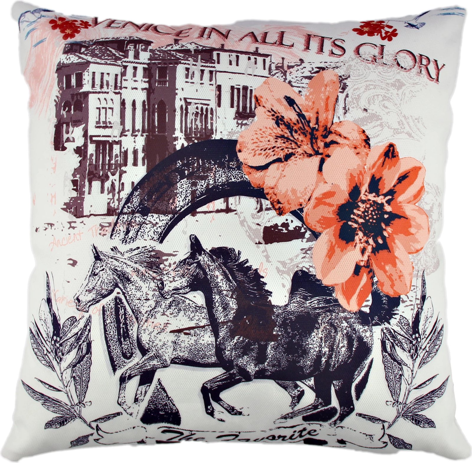 Jastëk dekorativ Evila Originals, A10819, shumëngjyrësh, 43x43cm