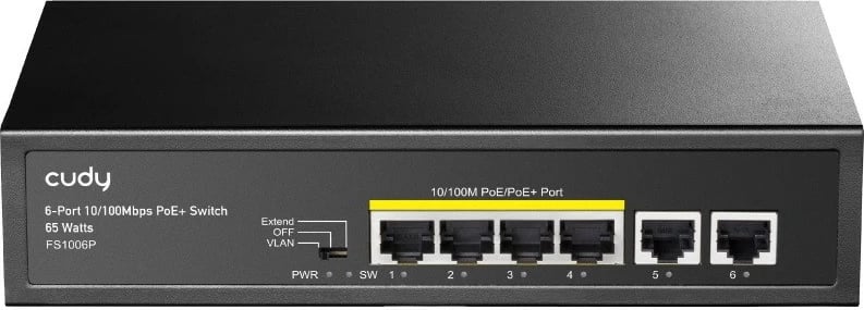 Switch Cudy FS1006P, 6 porta, PoE+, 65W, Desktop, i zi