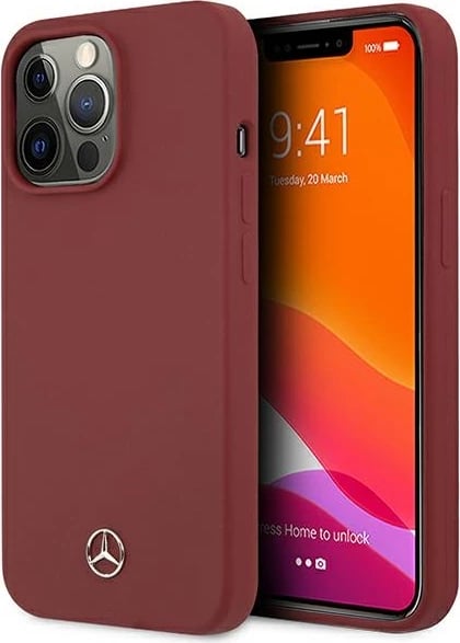 Mbështjellës Mercedes MEHCP13LSILRE për iPhone 13/13 Pro 6.1", Silikon, Kuq