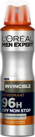 Deodorant spray për meshkuj L'Oreal Paris Men Expert Invincible, 150ml