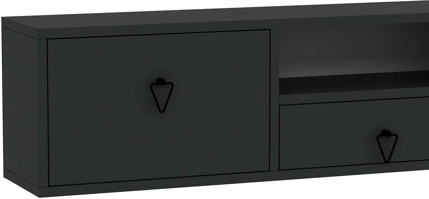 Komodë për TV, Skye Decor, 1303-DROP-1, antracit, e zezë