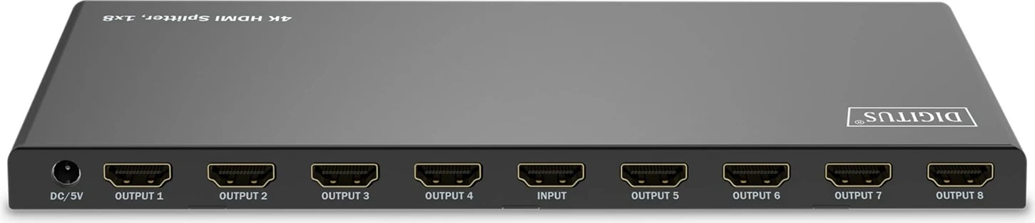 Ndarës HDMI Digitus DS-55338, 1x8, 4K Ultra HD, i zi