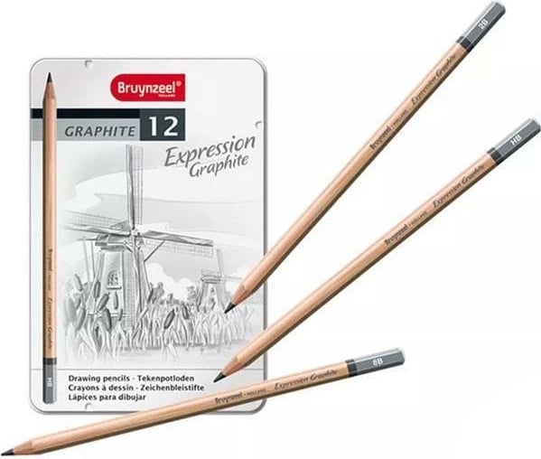 Set lapsash Talens Bruynzeel 12 copë, në kuti metali