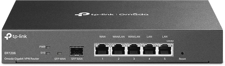 Router TP-Link TL-ER7206 gigabit VPN Omada, multi-WAN, SFP WAN, i zi