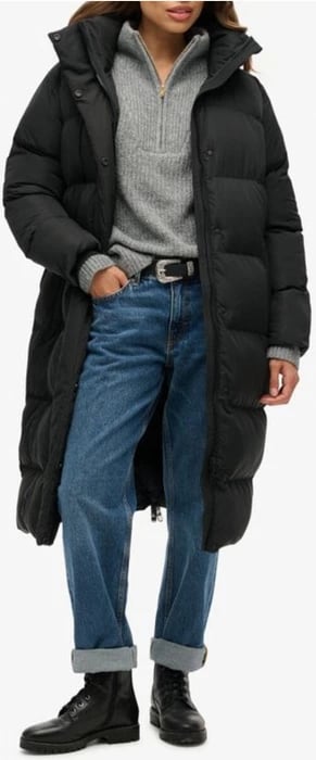 Jakne Superdry femra, e zezë