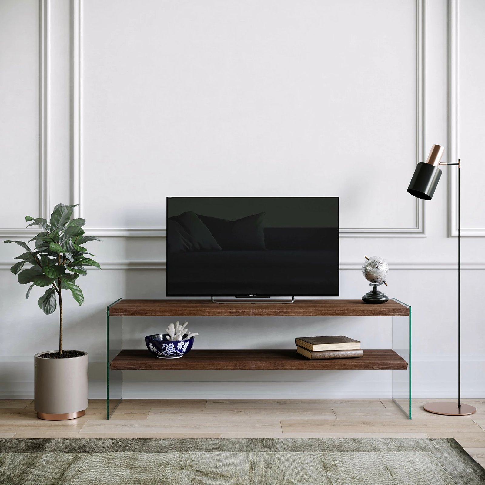 Komodë TV Hanah Home, TV1003, ngjyrë arre, 120x45x35cm