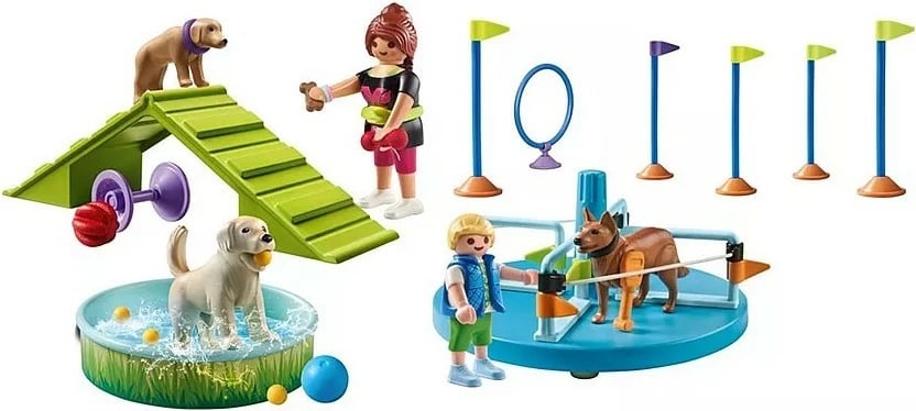 Set lodrash Playmobil My Life 71745 me figura dhe park lojërash për qen