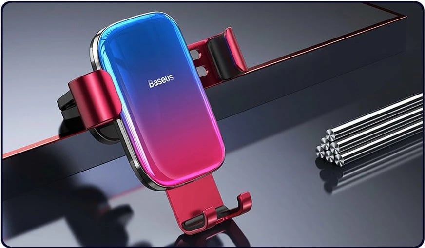 Mbajtës graviteti për celular Baseus Glaze SUYL-LG01, për grilë ajri, i zi