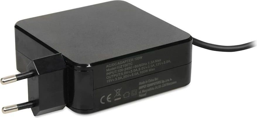 Karikues laptopi iBOX IUZ100TC, PD 100W, Chip E-mark, i zi