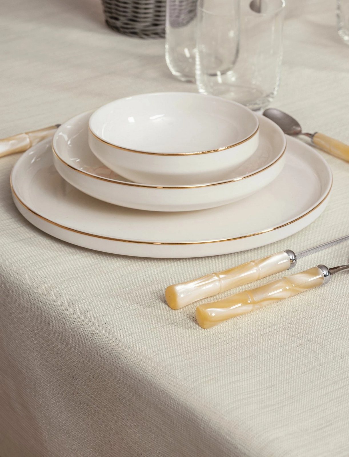 Mbulesë tavoline L'essentiel, e thjeshtë, 160, ngjyrë krem