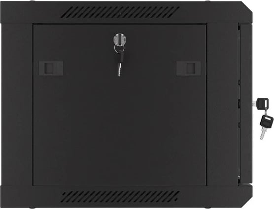 Kabinet muri për server Lanberg WF01-6406-23B, 6U, 19 inç, 600x450 mm, derë e përshkuar, e zezë, flat pack