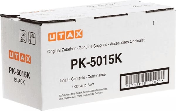 Toner, Utax, PK-5015K 1T02R70UT0, rendiment 4000 faqe, kapacitet standard, e zezë