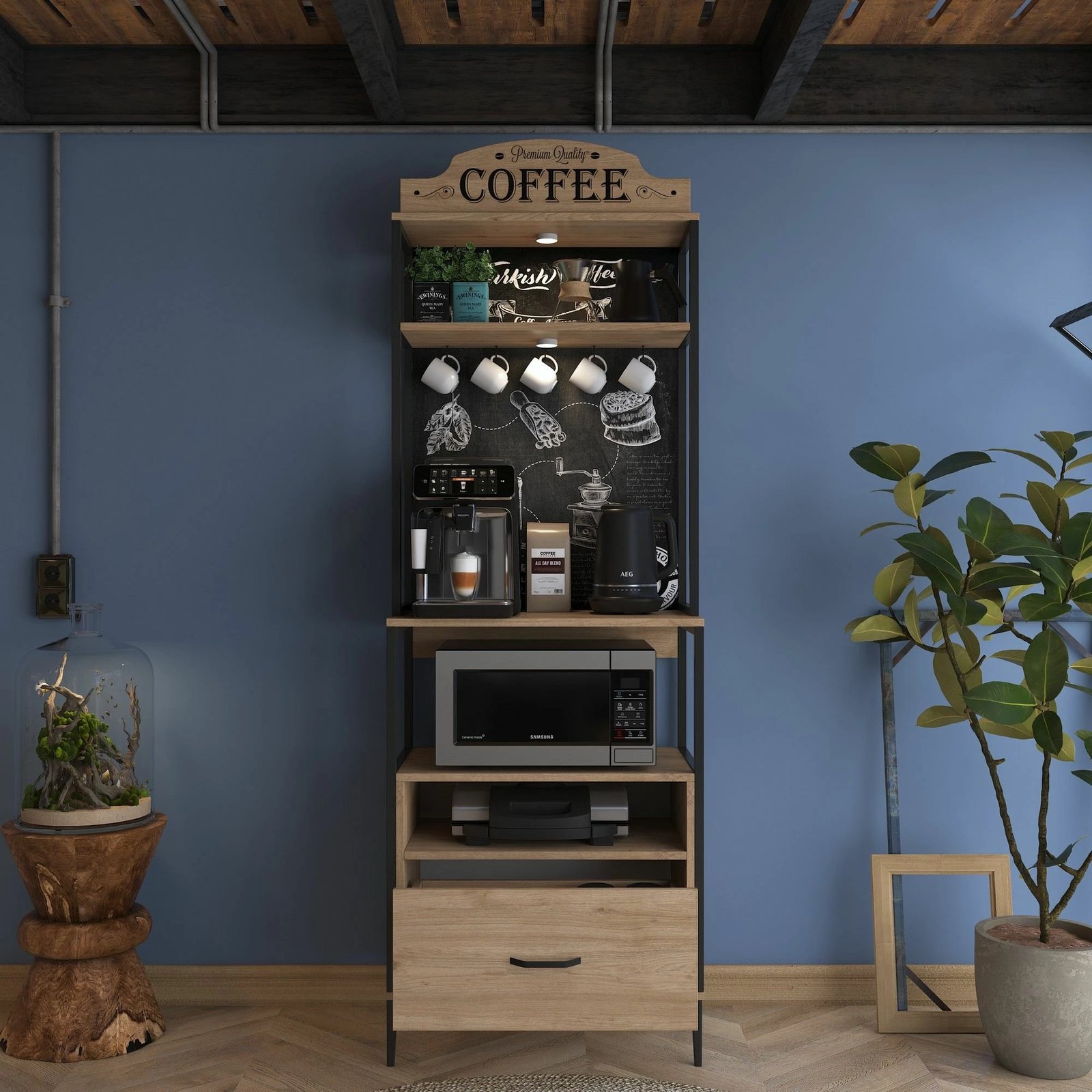 Dollap multifunksional Hanah Home, JE154 - 3130, ngjyrë arre