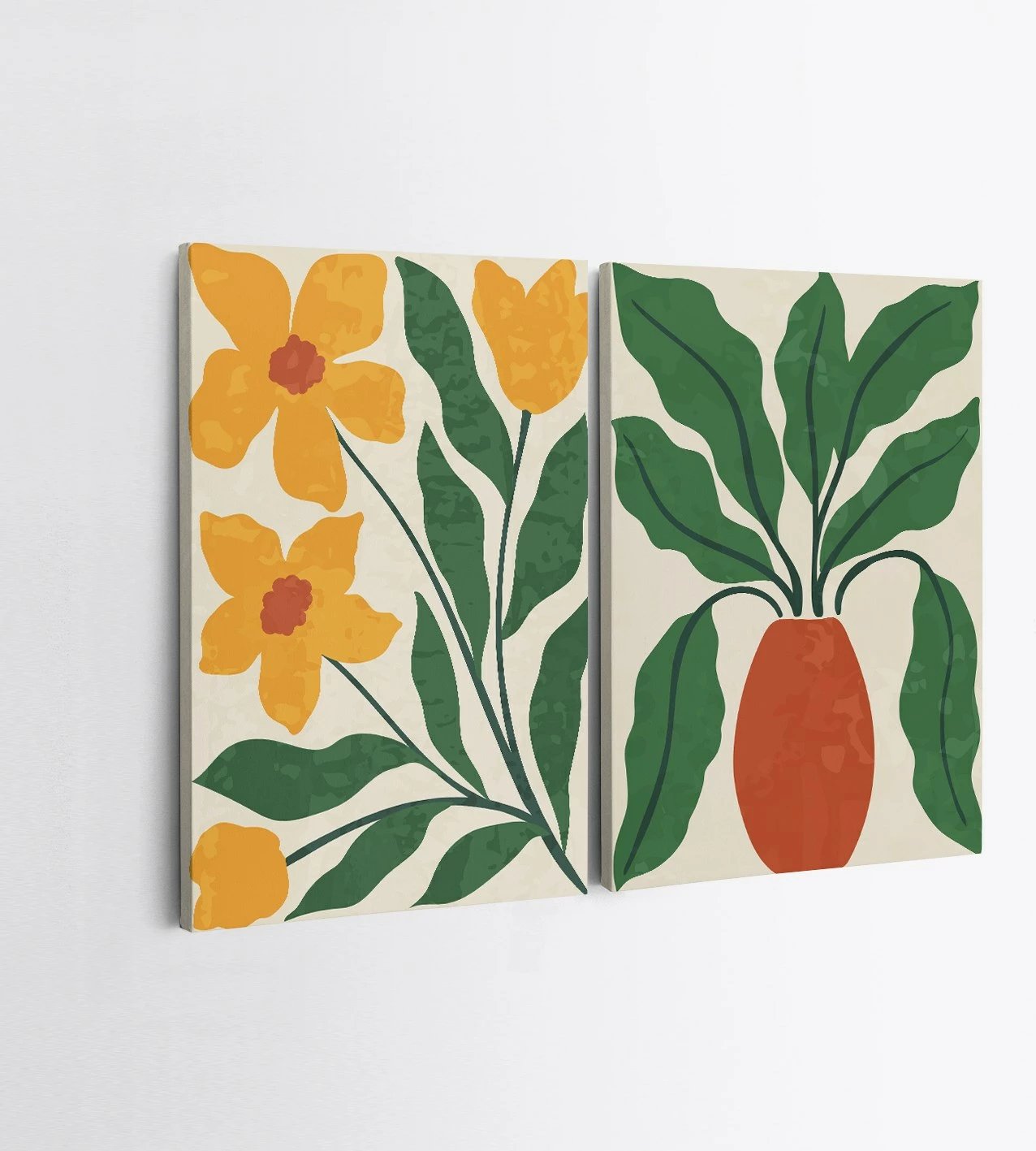 Pikturë dekorative në kanavacë (2 copë), Wallity, 2KNV4387, 70x100