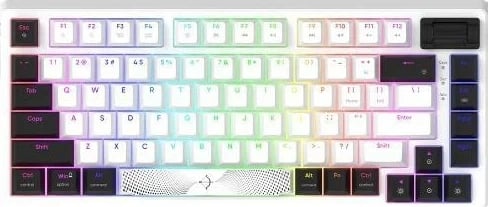 Tastierë mekanike Aqirys Adara Mini, 75%, 81 taste, RGB, white/black