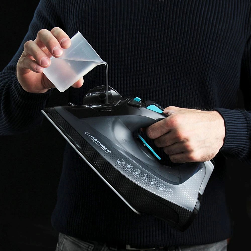 Hekur me avull Esperanza EHI010, 2600 W, pllaka qeramike, zi/gri