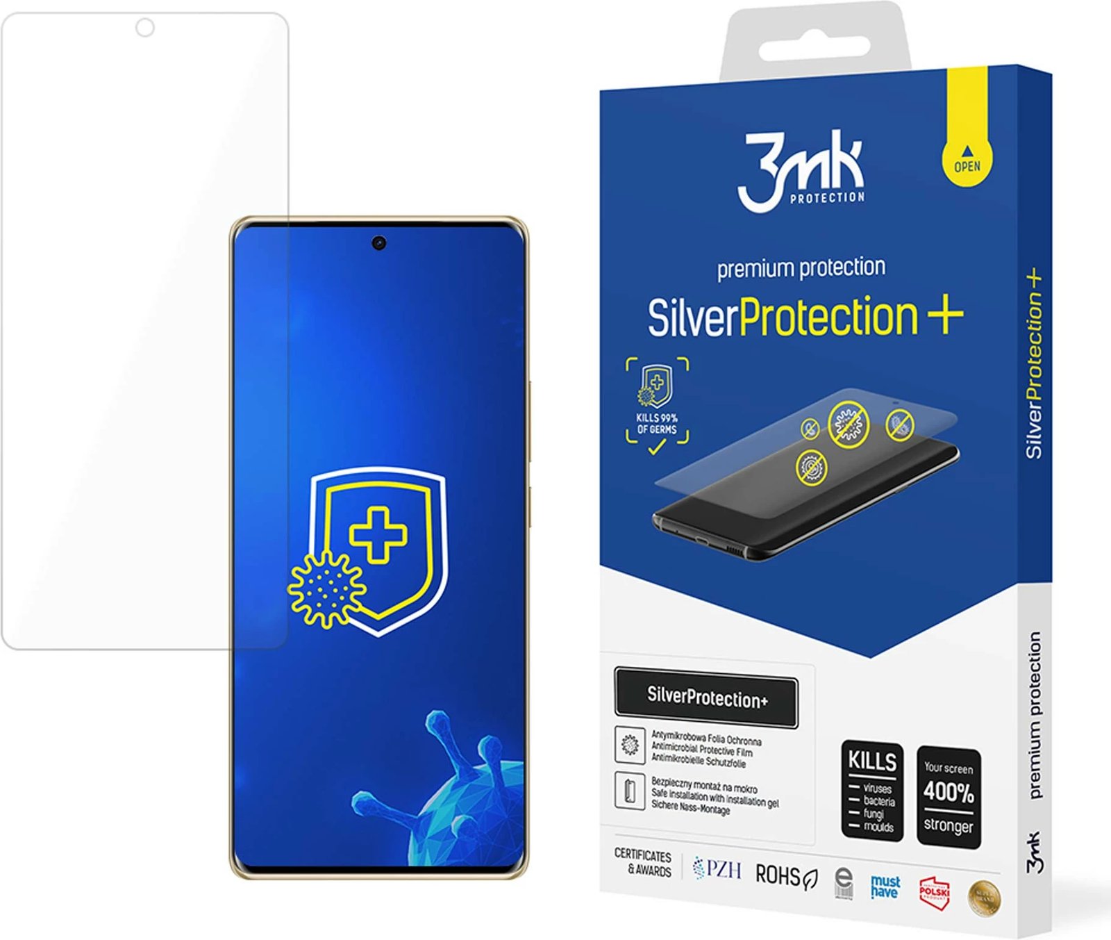 Film mbrojtës antibakterial për ekran, 3mk SilverProtection+ për Infinix Note 40 Pro