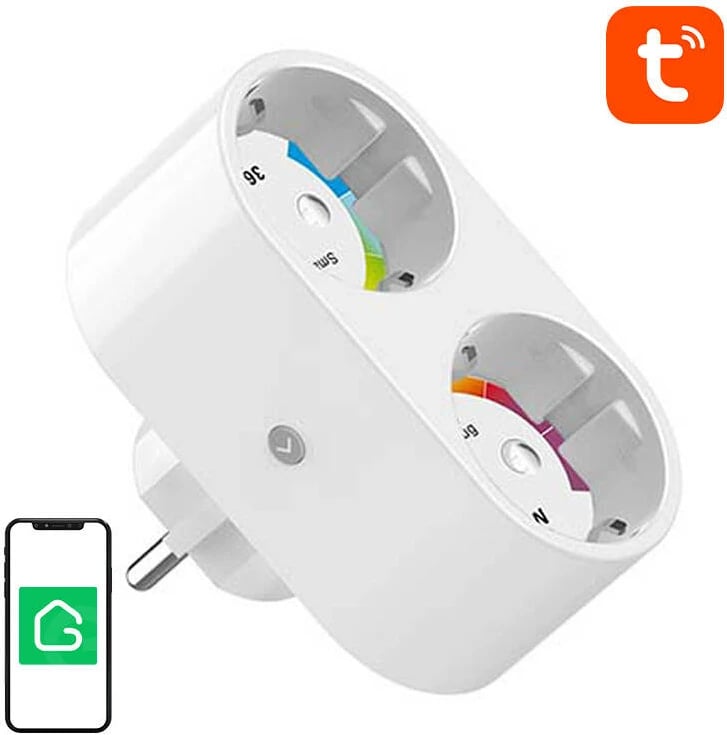 Prizë smart Gosund SP211, WiFi, 2 dalje, 3680W, e bardhë