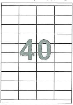 Etiketa vetëngjitëse NEXT 52.5x29.7mm, të bardha, 40 copë