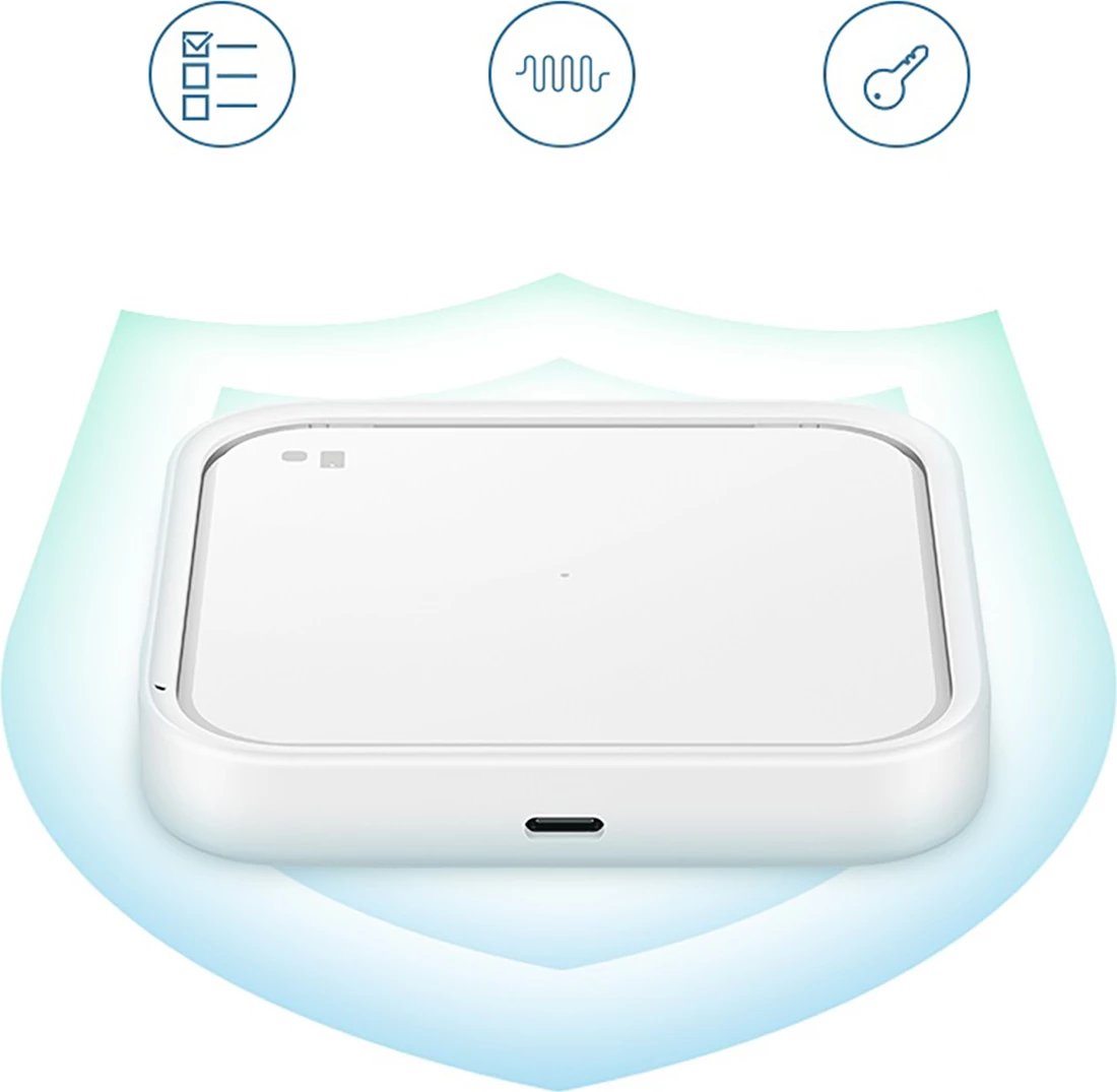 Mbushës wireless Samsung EP-P2400TWEGEU, 15W, me LED, USB-C, i bardhë, me mbushës rryme