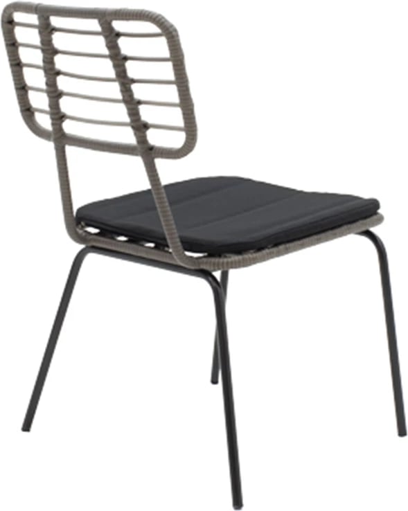 Set tavolinë me karrige për terasë Naoki - Kliton, alumin antracit, metal, ngjyrë e zezë, 80x80x74cm, 3 copë