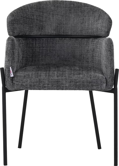 Karrige Tolerse Inart, ngjyrë gri e lehtë, këmbë metalike të zeza, 58x57x80cm