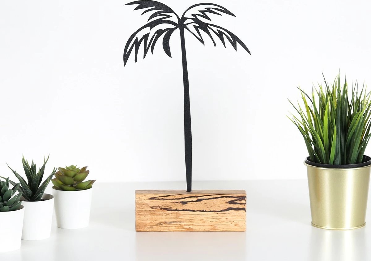 Objekt dekorativ palmë, ngjyrë e zezë, Evila Originals