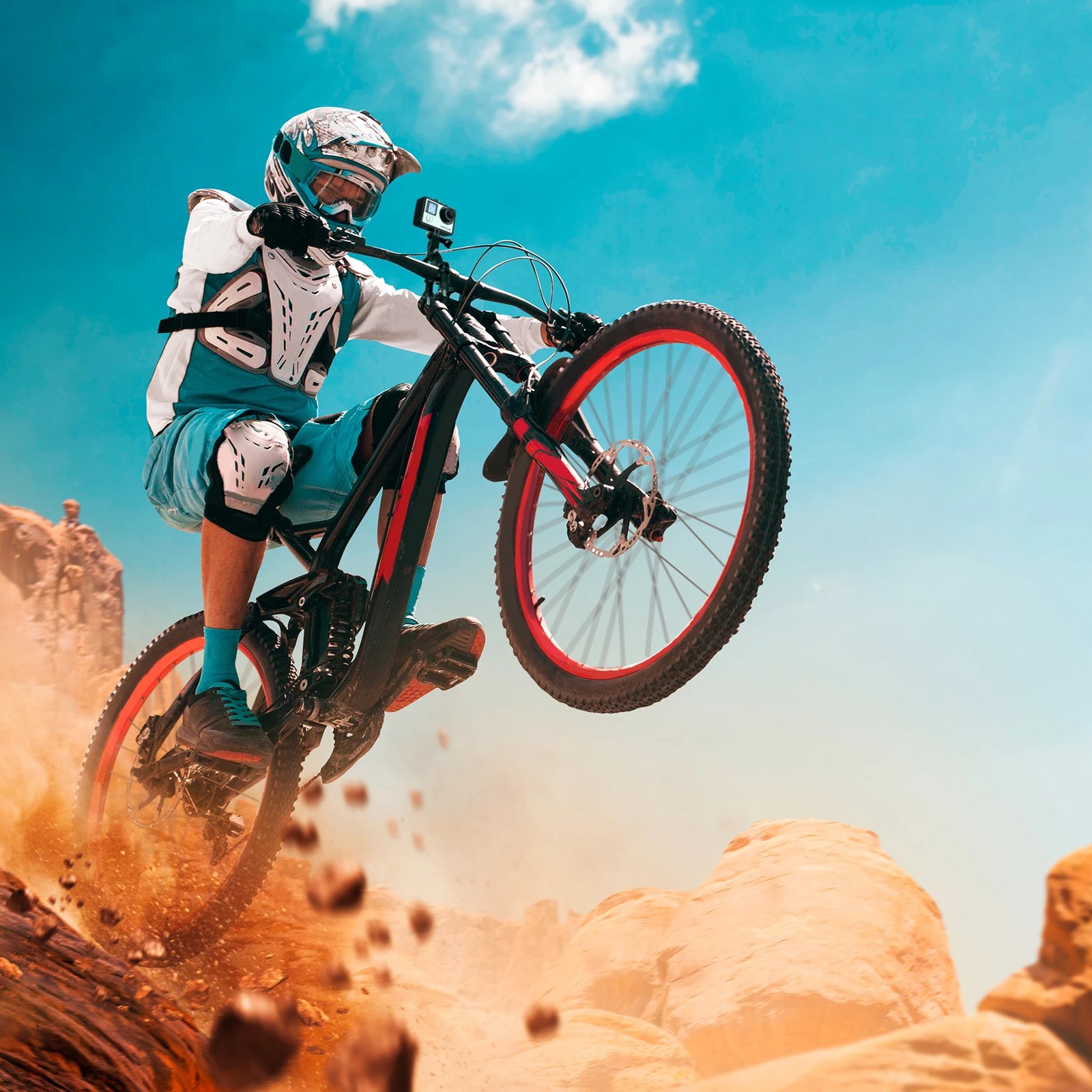 Set aksesorësh universal 63‑në‑1, Hurtel, për kamera sportive GoPro/DJI/Insta360/SJCam/Eken, me kuti transporti