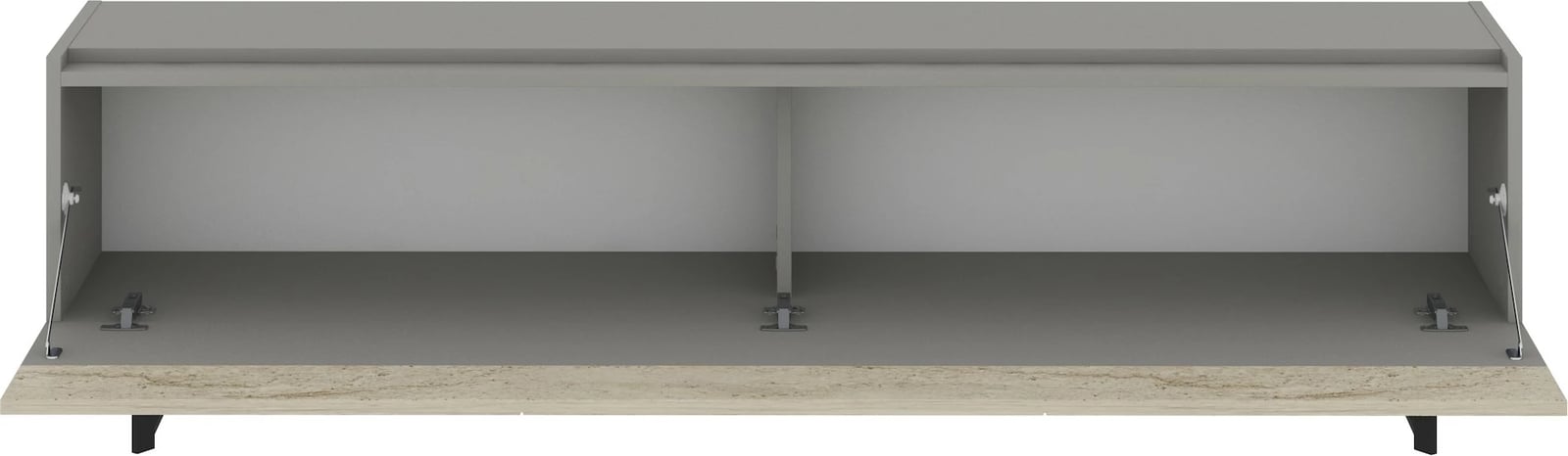 Komodë TV Skye Decor, ngjyrë gri, travertin
