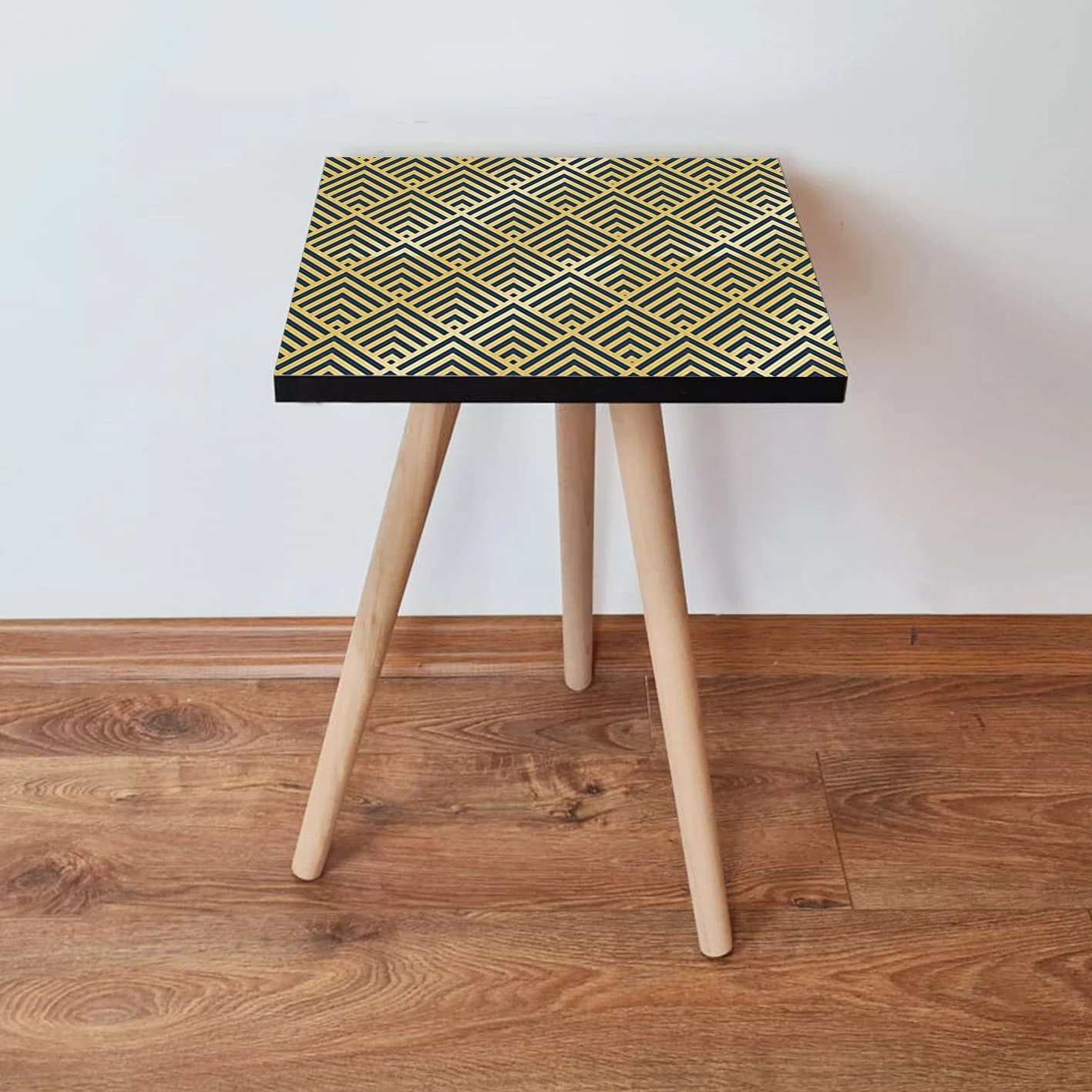 Tavolinë anësore, Skye Decor, SHP324, ngjyrë ari dhe kaltër e errët