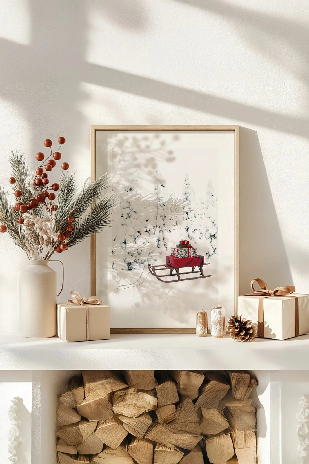 Pikturë dekorative me kornizë, Wallity, shumëngjyrëshe, Nwyearsngmdl72, 33x48cm