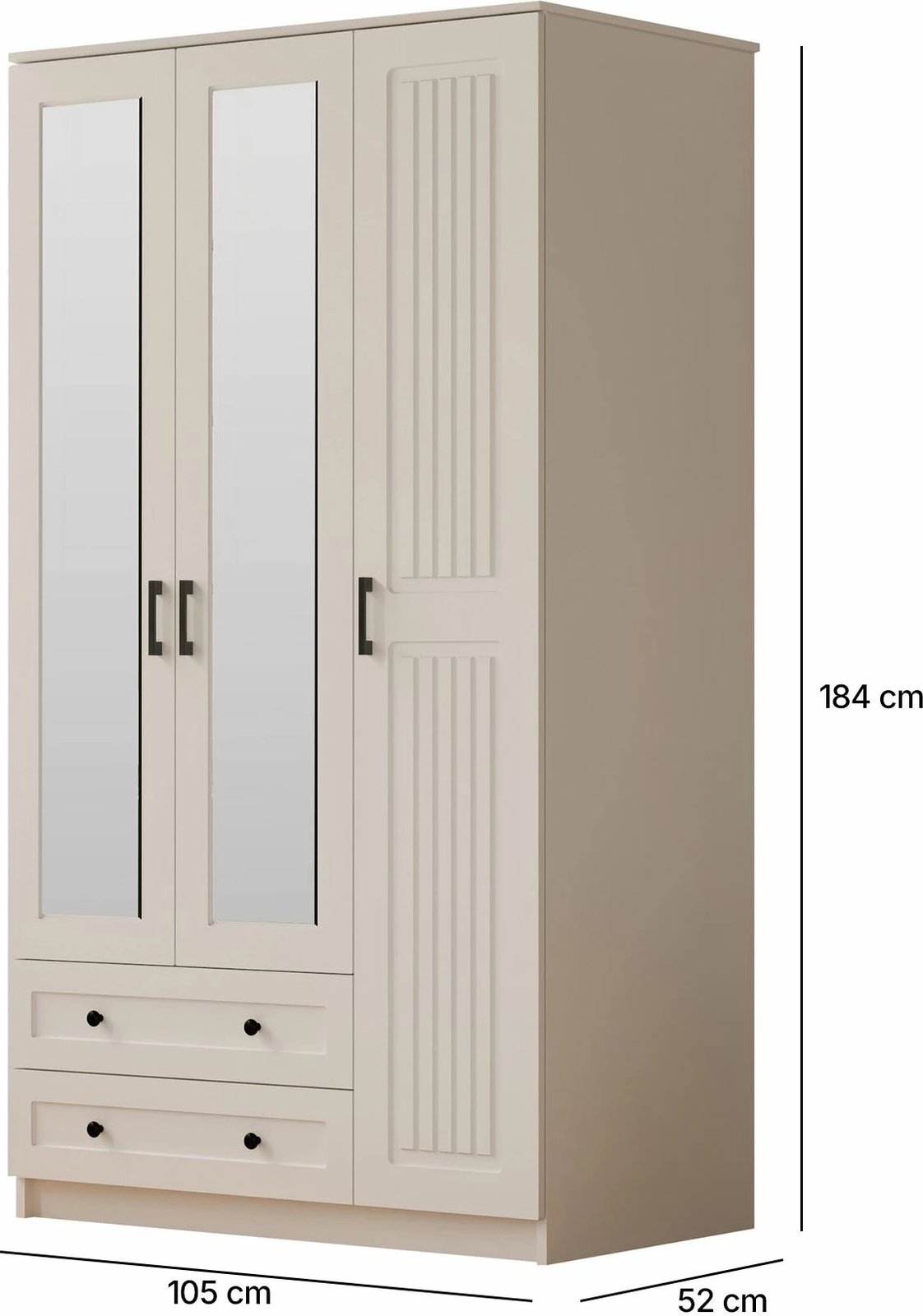 Dollap Skye Decor, ngjyrë e bardhë mat, RB-073