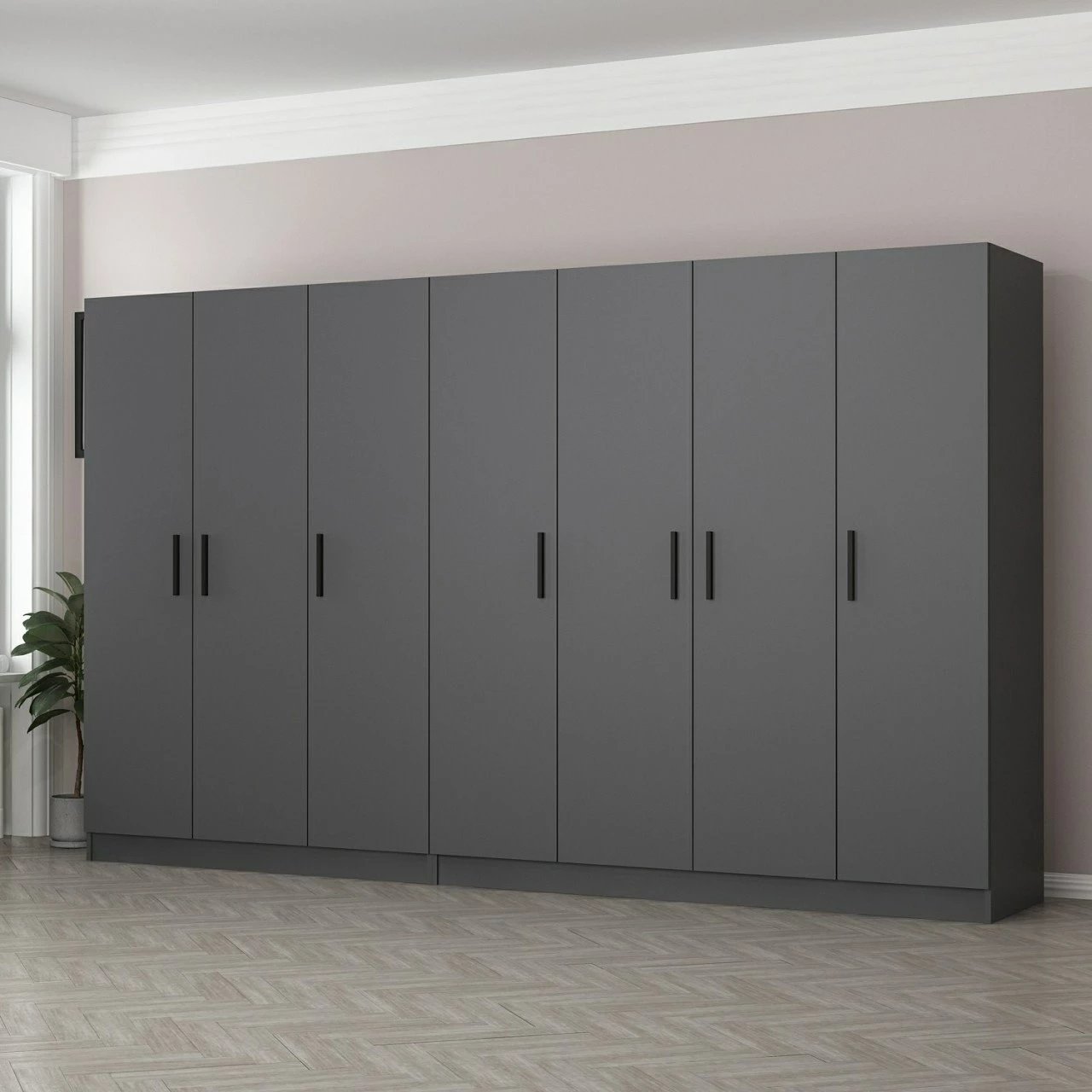 Dollap Skye Decor, ngjyrë antracit, 315x190x52cm