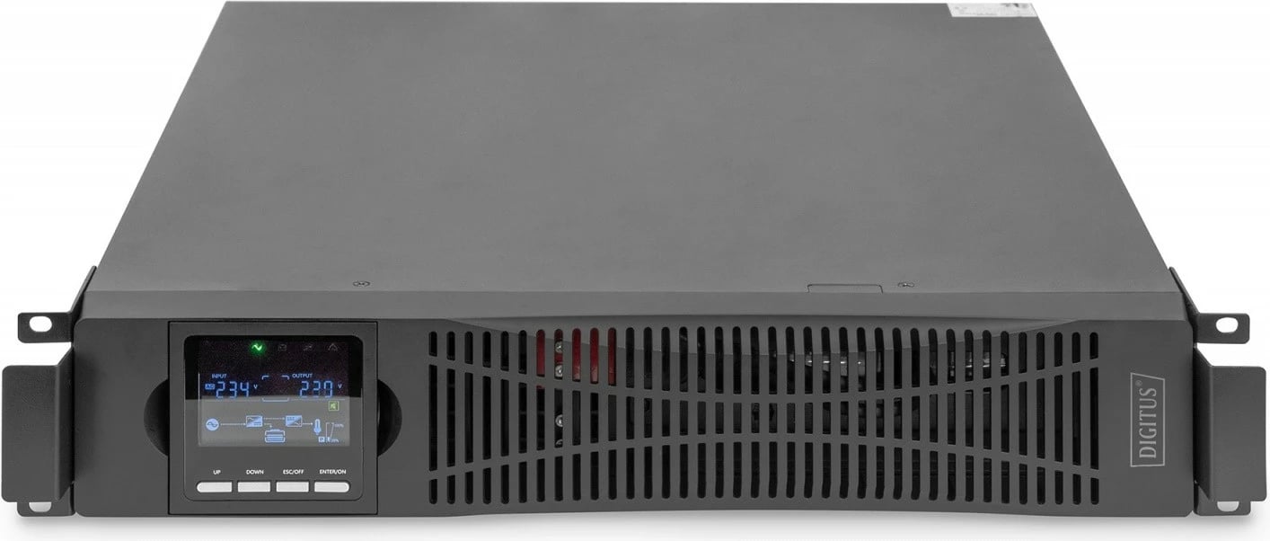 UPS online Digitus DN-170096, 3000VA/3000W, rack 19", LCD, 6x12V/9Ah, 8xC13, 1xC19, USB, RS232, RJ45, e zezë UPS online Digitus DN-170096, 3000VA/3000W, rack 19", LCD, 6x12V/9Ah, 8xC13, 1xC19, USB, RS232, RJ45, e zezë