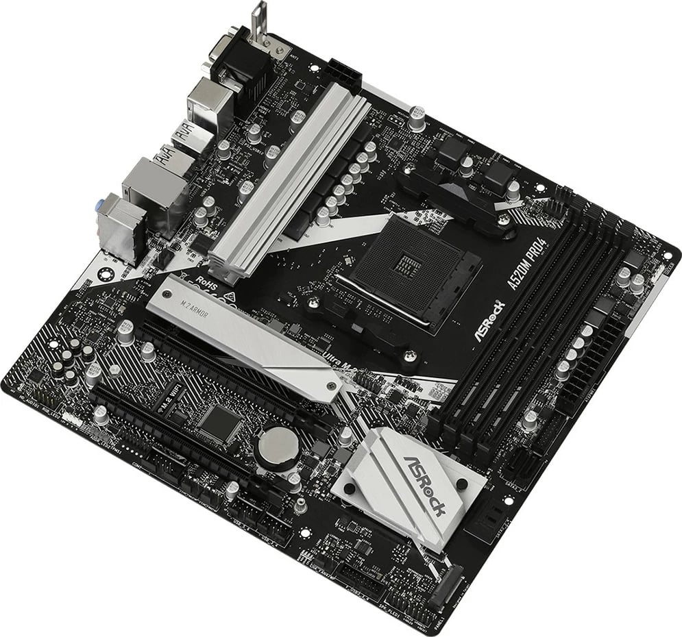 Pllakë amë ASRock A520M Pro4, AMD, Socket AM4, DDR4, micro ATX