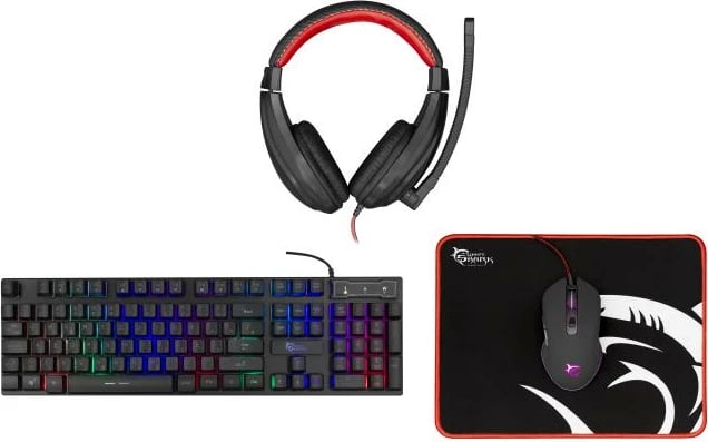 Set Tastierë,Mouse,Mousepad,Kufje 4në1 White Shark,GC-4102 COMANCHE