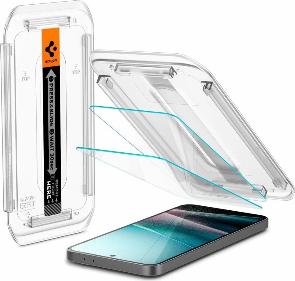 Xham i temperuar Spigen Glas.TR Ez Fit për Samsung Galaxy A36 5G, Transparent, 2 copë
