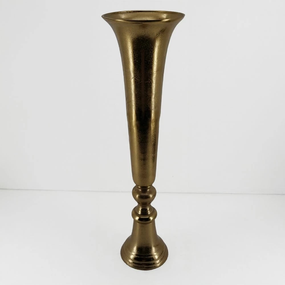 Vazo FLORES, alumin, ngjyrë ari, 20x20x71cm