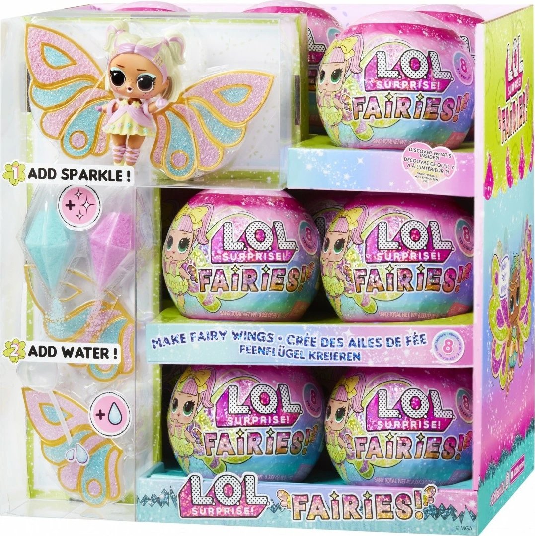 Set lodrash L.O.L. Surprise Fairy, MGA, 30 copë, me aksesorë dhe krahë zanash, për vajza