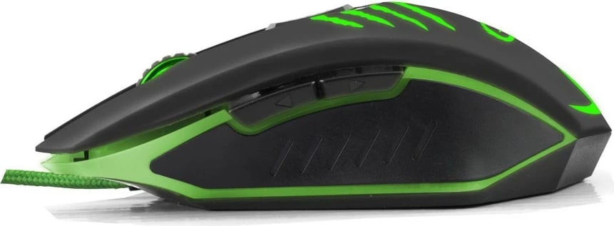 Maus gaming Esperanza CLAW EGM209G, me tela, 2400 DPI, i zi me të gjelbër Maus gaming Esperanza CLAW EGM209G, me tela, 2400 DPI, i zi me të gjelbër
