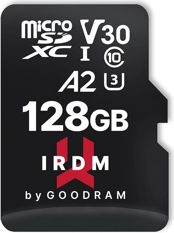 Karte memorie MicroSD GOODRAM micro SDXC V30 A2 + adapter, 128GB, 170MB/s