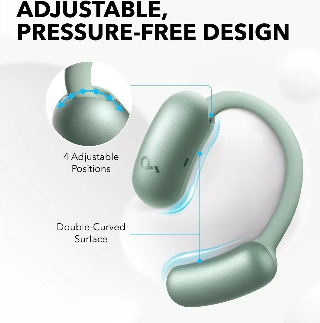 Kufje wireless Anker Soundcore Aero Fit 2, Bluetooth, Gjelbër