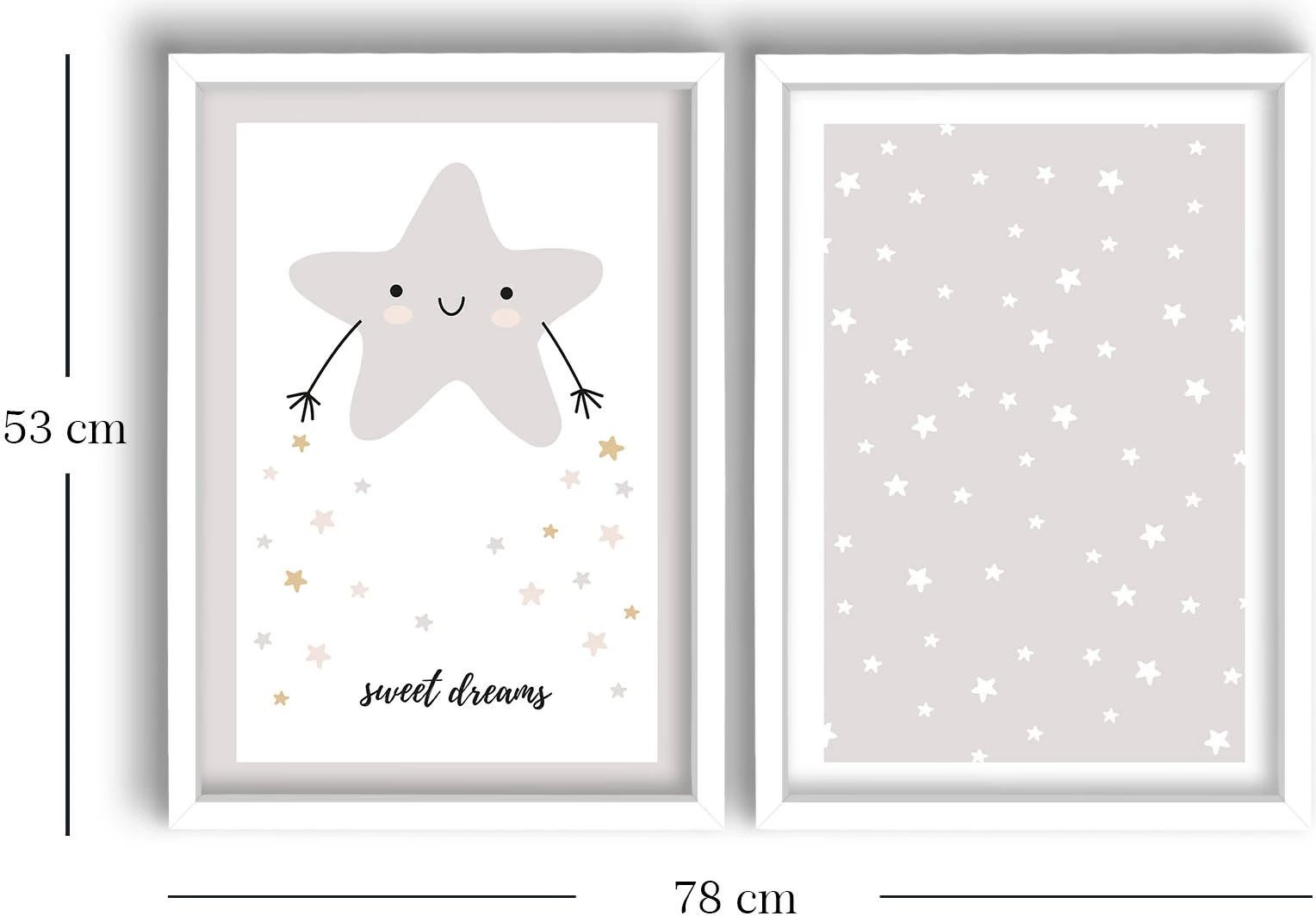 Pikturë dekorative me kornizë MDF (2 copë), Wallity, 2P3853BCT-002