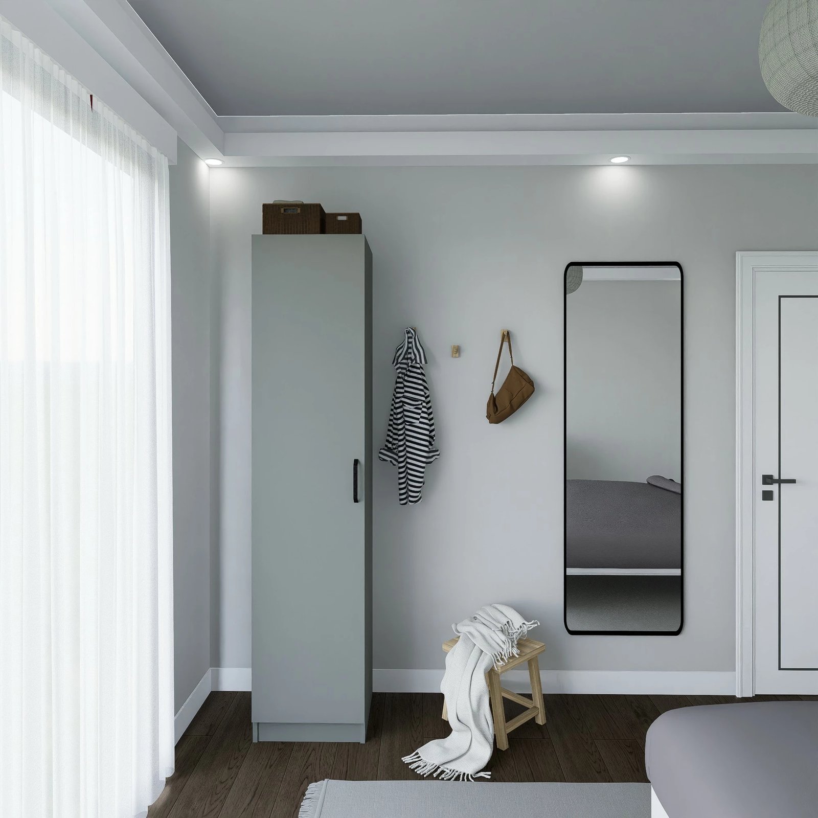 Dollap Skye Decor, Yaman 1600-040, ngjyrë gri