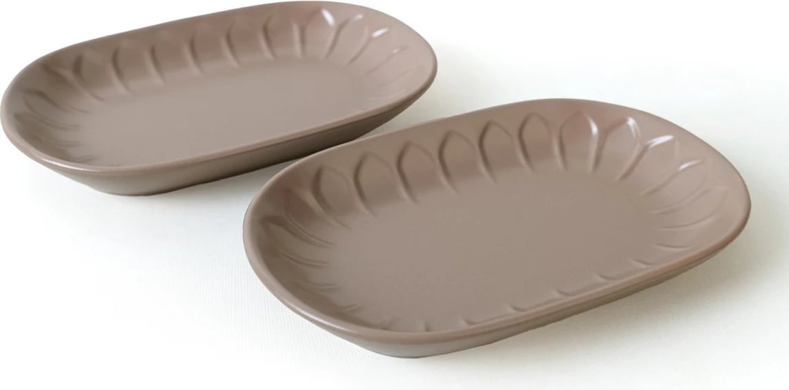 Set pjatash (2 copë), Hermia Concept, X00017601, bezhë, 25x15cm
