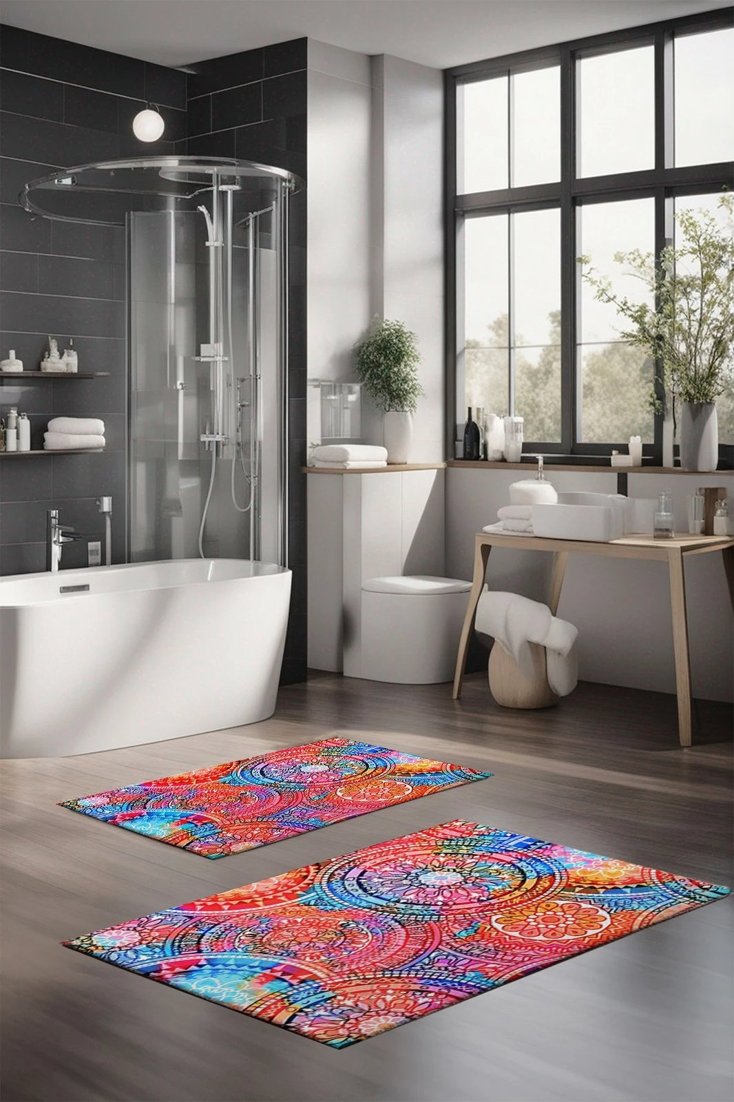 Set tapetash për banjo, 2 copë, Mijölnir, shumëngjyrëshe, CT-5390