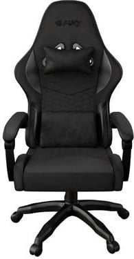 Karrige gaming ergonomike, Natec Fury Shinai S4 (NFF-2363), rregullim lartësie dhe pjerrësie shpinore, jastëk lumbal + mbështetëse koke, ngarkesë max 130 kg, e zezë