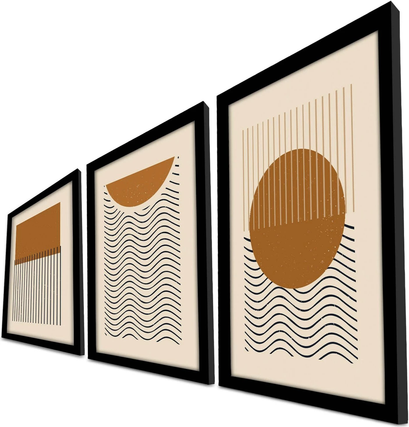 Pikturë dekorative me kornizë MDF (3 copë), Wallity, 3P3853NISCT-004