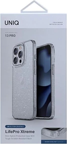 Mbështjellës UNIQ LifePro Xtreme për iPhone 13/13 Pro, Transparent, Silver