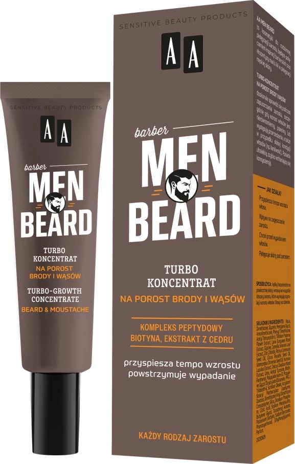 Koncentrat për mjekër AA Men Beard Turbo Concentrate për meshkuj, 30ml